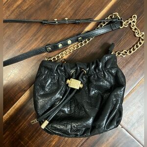 Black Leather Shoulder Bag